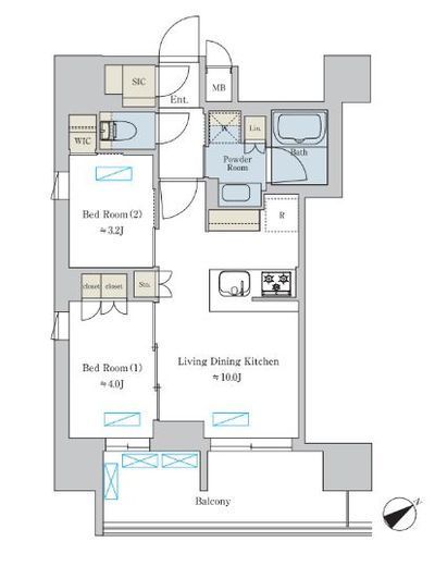 ブリリアイスト大井町　1304号室　間取り