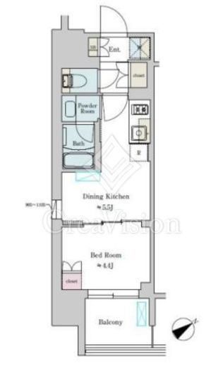 ブリリアイスト大井町　905号室　間取り