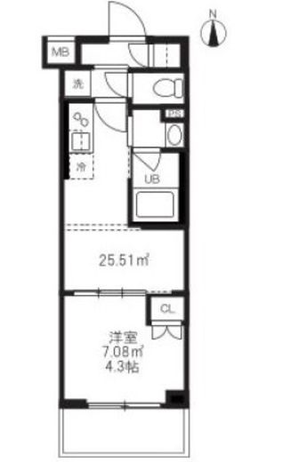 ハーモニーレジデンス蒲田アートヴィラ　102号室　間取り