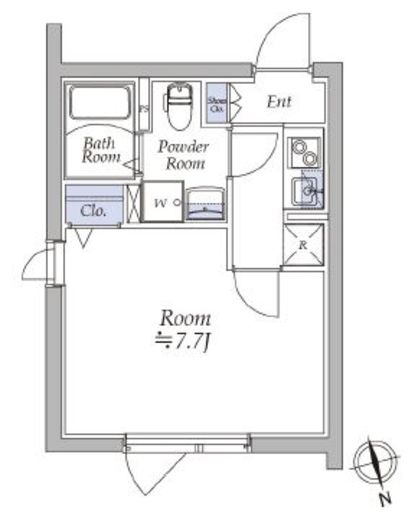 アトリオフラッツ戸越　402号室　間取り