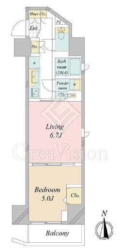AIFLAT品川戸越 (アイフラット品川戸越)　202号室　間取り