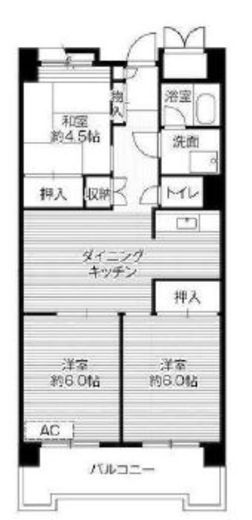 ビレッジハウス品川八潮タワー　1-1017号室　間取り