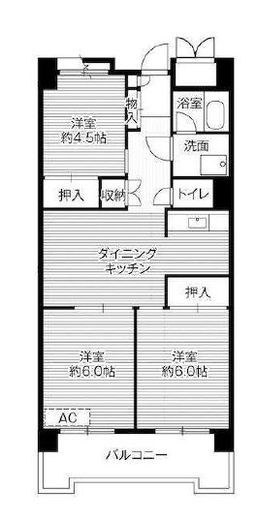 ビレッジハウス品川八潮タワー　1-306号室　間取り
