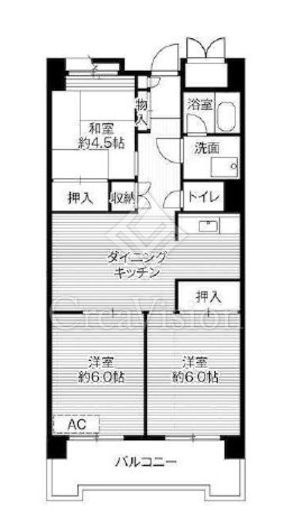ビレッジハウス品川八潮タワー　1-806号室　間取り