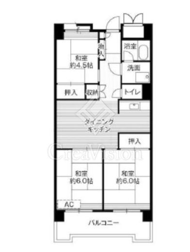 ビレッジハウス品川八潮タワー　1-914号室　間取り
