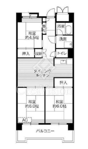ビレッジハウス品川八潮タワー　1-1413号室　間取り