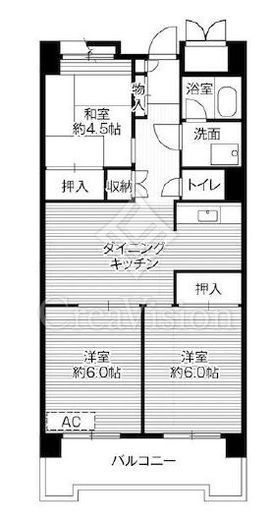 ビレッジハウス品川八潮タワー　1-301号室　間取り