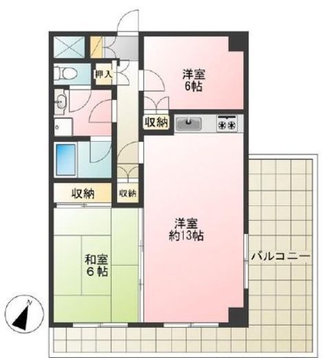 下北沢ハイタウンA棟　910号室　間取り