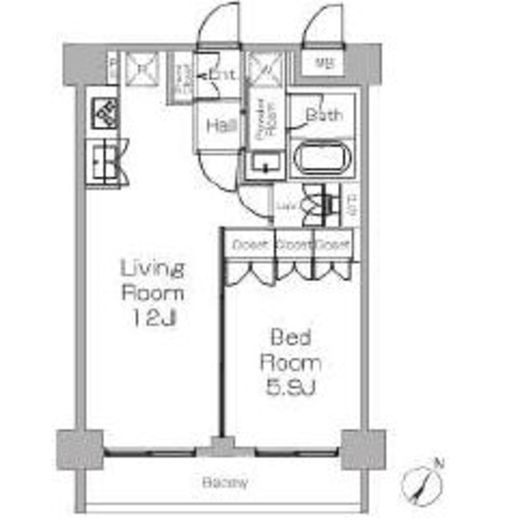 プラウドフラット三軒茶屋Ⅱ　303号室　間取り