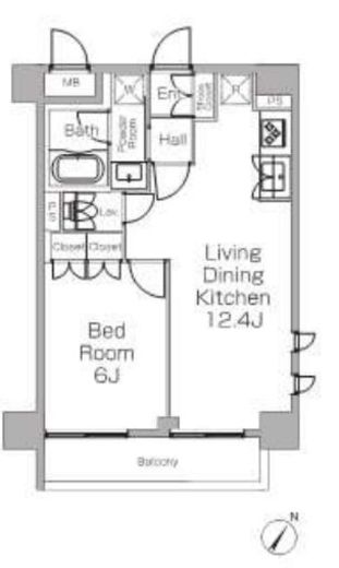 プラウドフラット三軒茶屋Ⅱ　314号室　間取り