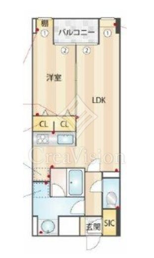 W-gates Tower　403号室　間取り