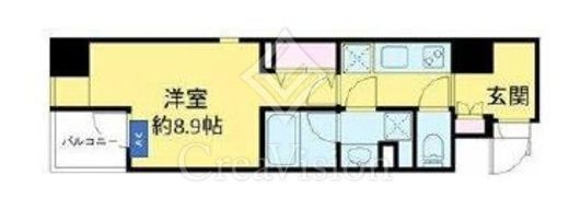 W-gates Tower　601号室　間取り