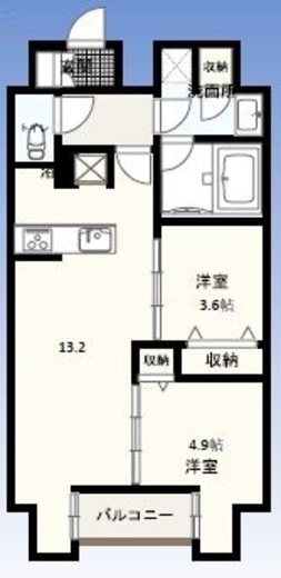 W-gates Tower　902号室　間取り