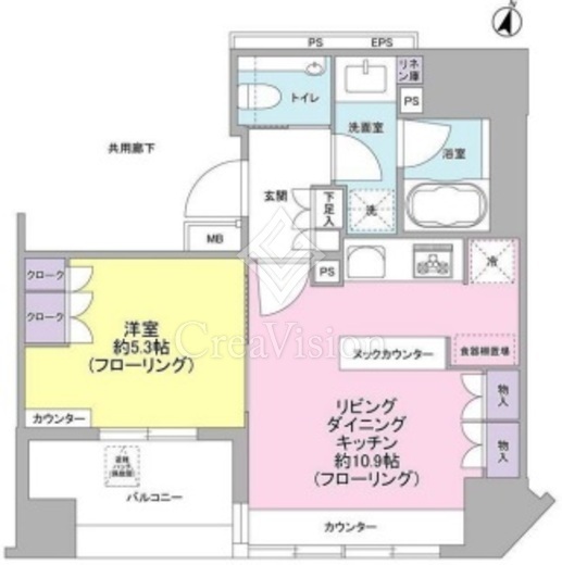 パークリュクス西麻布　902号室　間取り