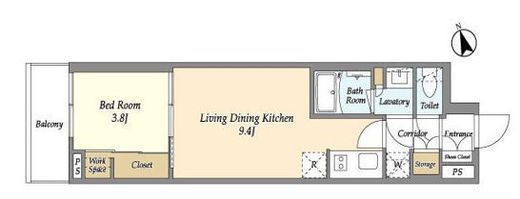 エル・セレーノ品川西大井　407号室　間取り