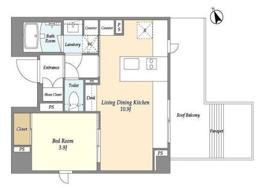 エル・セレーノ品川西大井　601号室　間取り