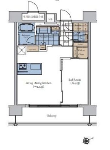 エスティメゾン大森　1401号室　間取り