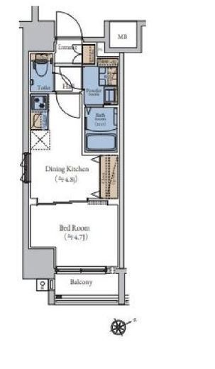 エスティメゾン大森　401号室　間取り
