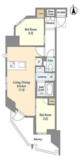 ウェルスクエア西蒲田　601号室　間取り