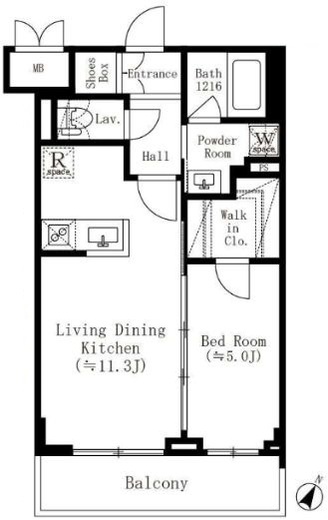 バルム下馬　103号室　間取り