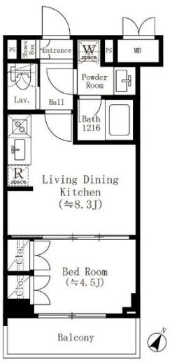 バルム下馬　402号室　間取り