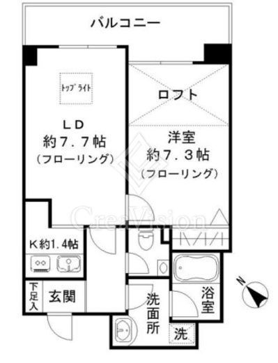 コリーヌ代官山　304号室　間取り