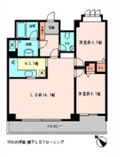 コリーヌ代官山　402号室　間取り
