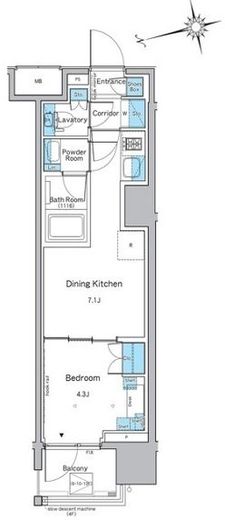ルフォンプログレ品川戸越　406号室　間取り