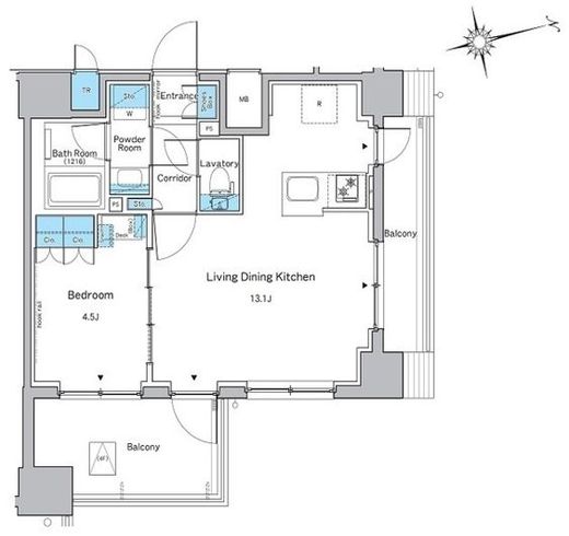 ルフォンプログレ品川戸越　409号室　間取り