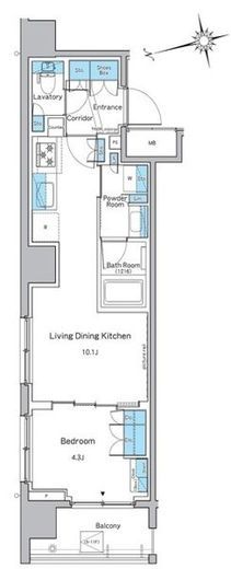 ルフォンプログレ品川戸越　901号室　間取り