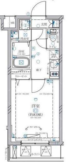 ディアレイシャス等々力　303号室　間取り