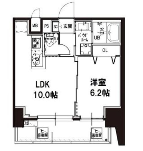 メゾンドアーク南大井　702号室　間取り