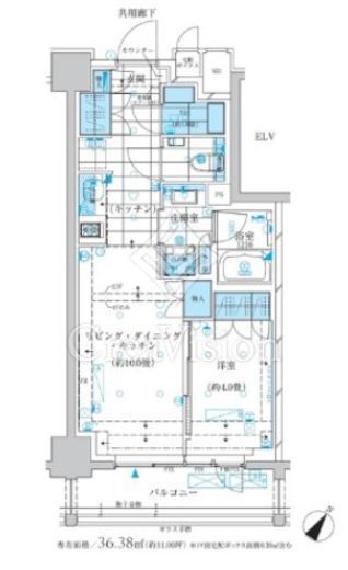 ザ・パークワンズ三軒茶屋　206号室　間取り
