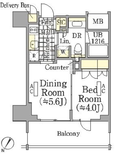 ザ・パークワンズ三軒茶屋　214号室　間取り