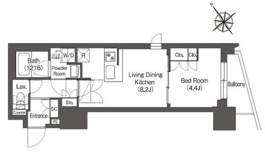 コンフォリア東大井Ⅰ　1104号室　間取り