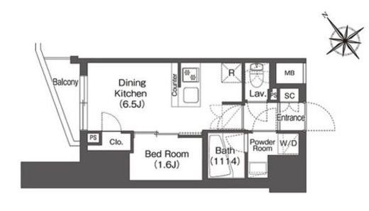 コンフォリア東大井Ⅱ　1004号室　間取り
