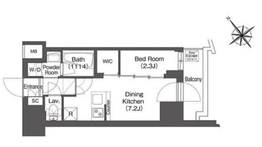 コンフォリア東大井Ⅱ　601号室　間取り