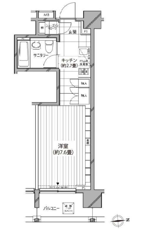 カスタリア麻布十番七面坂　203号室　間取り