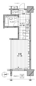 カスタリア麻布十番七面坂　207号室　間取り