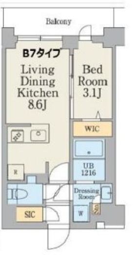 クレストコート大岡山　202号室　間取り