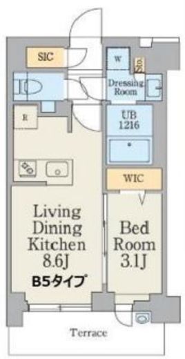 クレストコート大岡山　307号室　間取り