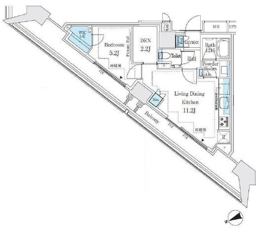 ザ・パークハウス戸越公園タワー　502号室　間取り