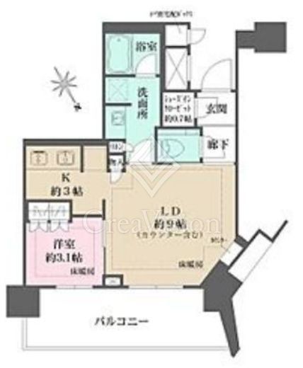ザ・パークハウス戸越公園タワー　2001号室　間取り