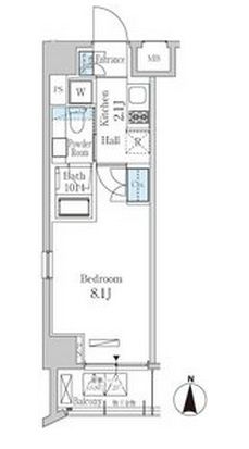 アビタシオン神楽坂　501号室　間取り
