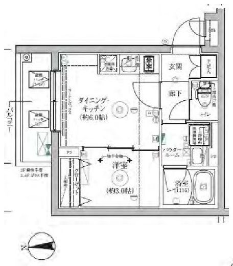 RELUXIA三軒茶屋 (リルシア三軒茶屋)　201号室　間取り