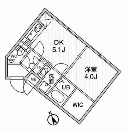 ルネサンスコート桜新町　203号室　間取り