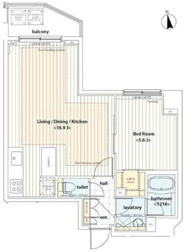 カスタリア麻布十番　307号室　間取り