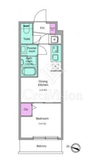 ドゥーエ梅屋敷　303号室　間取り