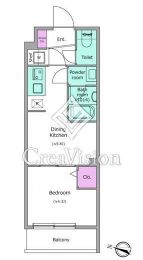 ドゥーエ梅屋敷　202号室　間取り