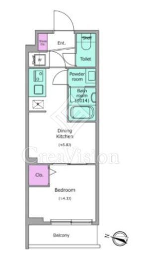 ドゥーエ梅屋敷　302号室　間取り